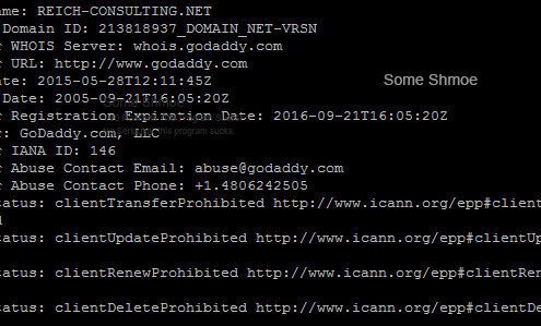 This image shows a WHOIS report of my domain, along with registration and expiration dates that may or may not affect search engine ranking.